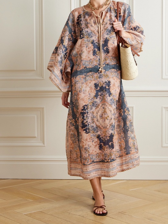 Zimmermann Dresses & Skirts - Zimmermann August Kaftan Midi Dress in Linen